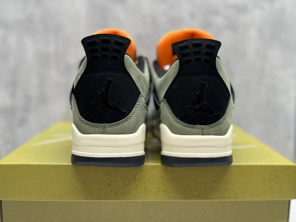 Air Jordan 4 Retro – Olive Green, Black & Orange