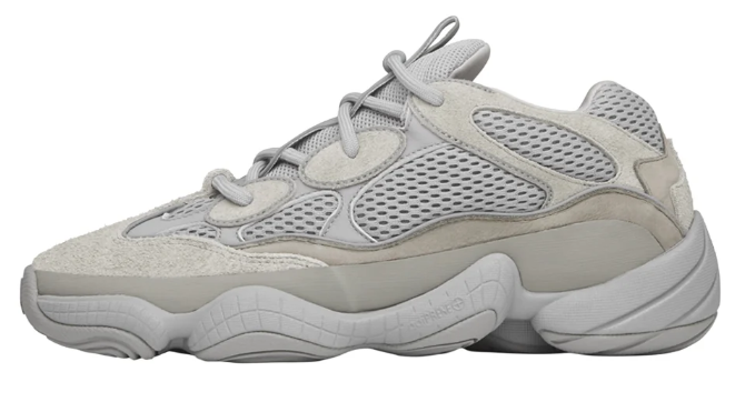 adidas Yeezy 500 Lace-Up Sneakers - Light Grey