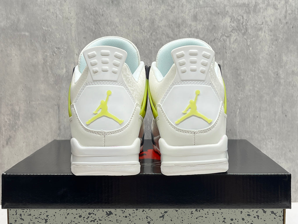 Air Jordan 4 Retro – White, Volt & Black
