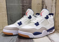 Air Jordan 4 Retro – White & Navy with Gum Accents