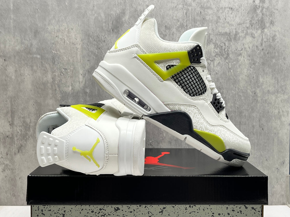 Air Jordan 4 Retro – White, Volt & Black