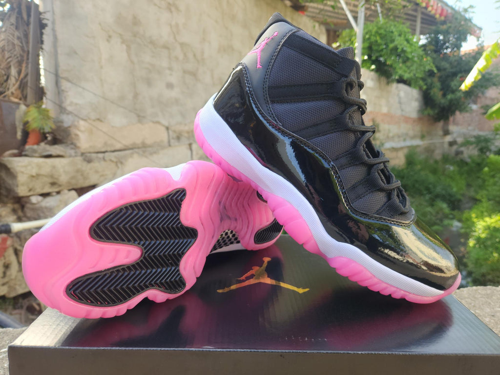 Air Jordan 11 Retro – Black & Pink with White Midsole