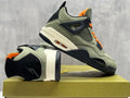 Air Jordan 4 Retro – Olive Green, Black & Orange