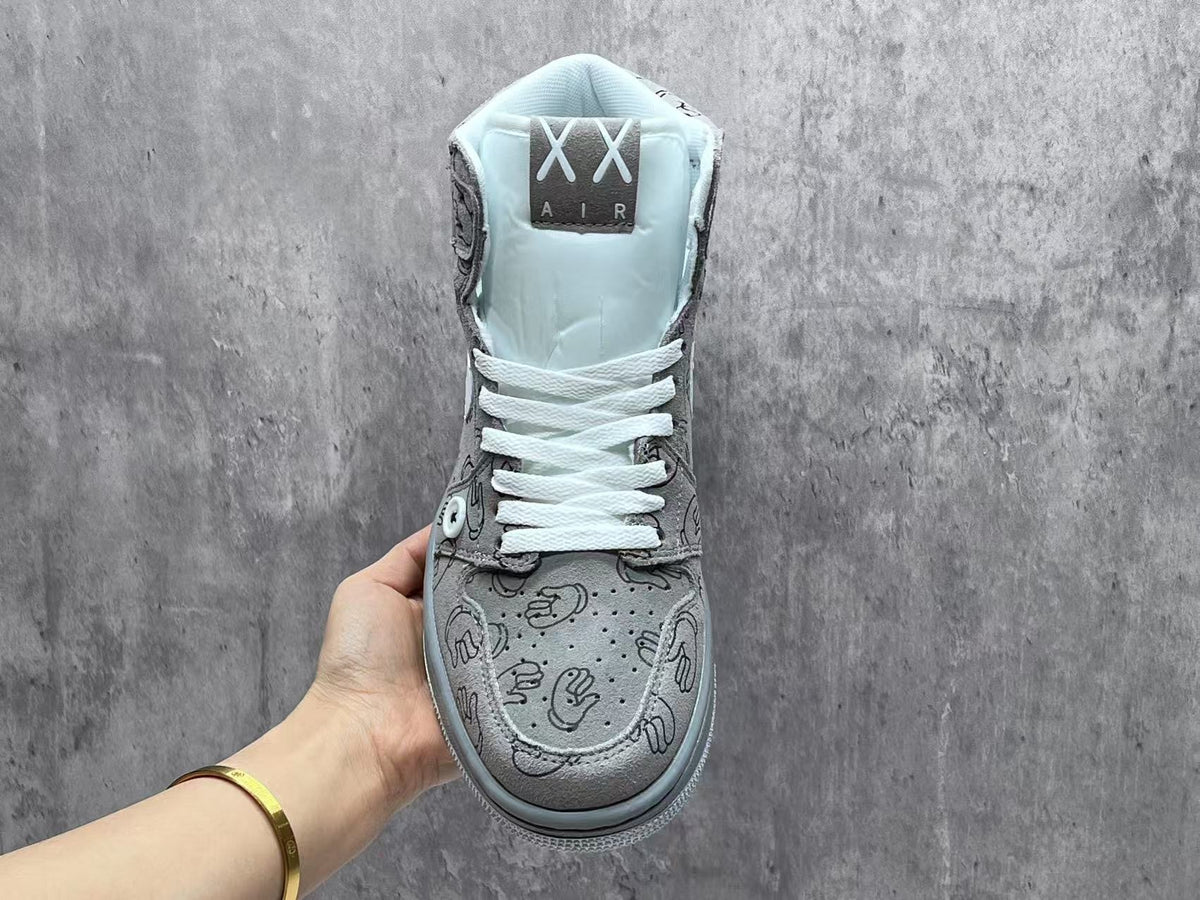 Air Jordan 1 Retro "Angel" – Grey Graphic High-Top