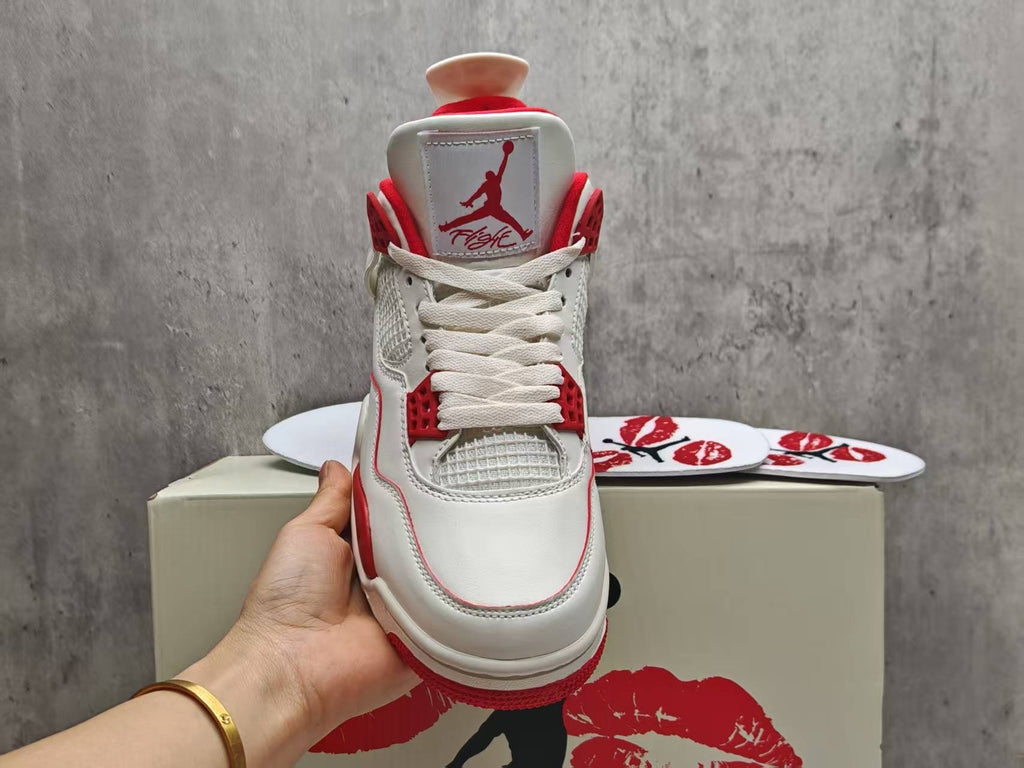Air Jordan 4 Retro "Valentine's Day" – White & Sierra Red
