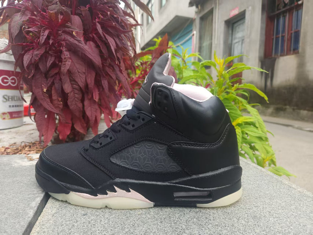 Air Jordan 5 Retro – Black & Pale Pink with Cream Accents