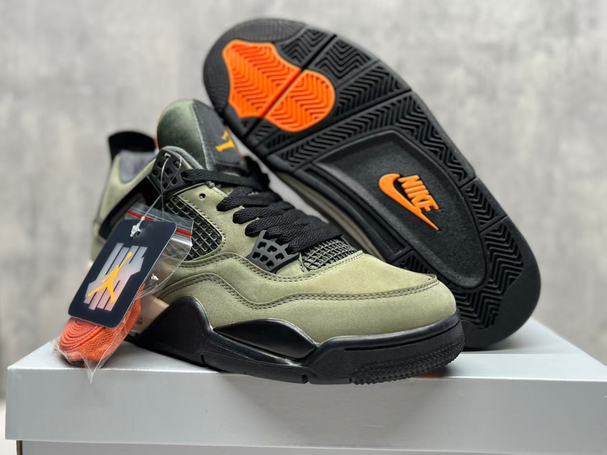 Air Jordan 4 Retro "Silk Green" – Olive, Black & Orange