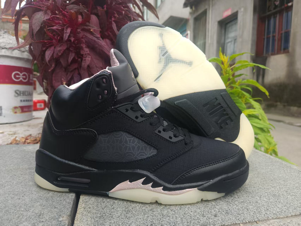 Air Jordan 5 Retro – Black & Pale Pink with Cream Accents