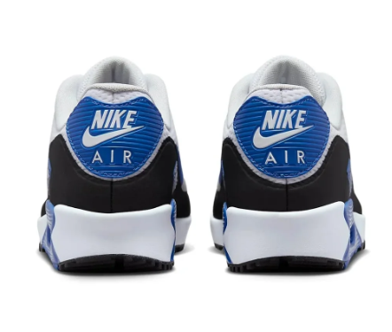 Nike Men's Air Max 90 Golf Shoes – White/Blue/Black