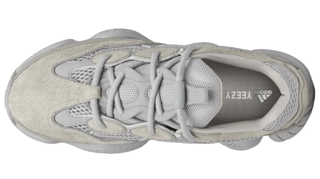 adidas Yeezy 500 Lace-Up Sneakers - Light Grey