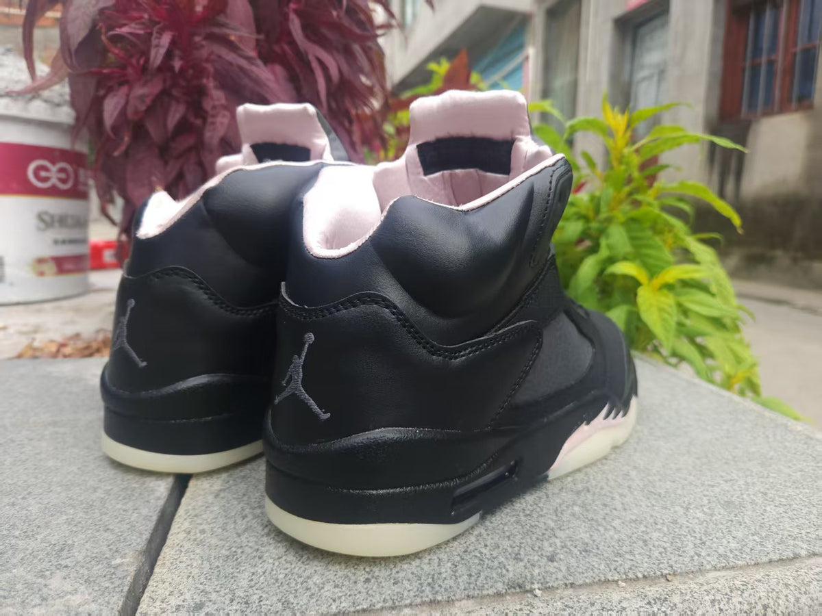 Air Jordan 5 Retro – Black & Pale Pink with Cream Accents