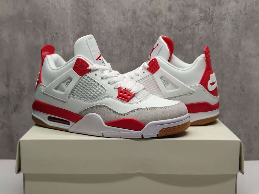 Air Jordan 4 Retro "Ruby" – White & Red with Gum Accents