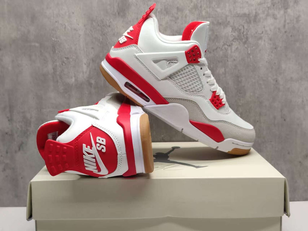 Air Jordan 4 Retro "Ruby" – White & Red with Gum Accents