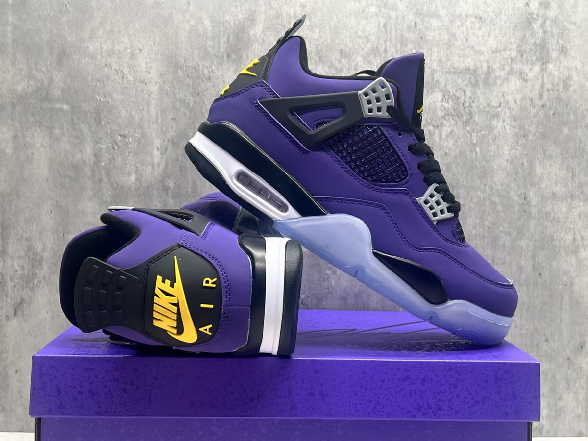 Air Jordan 4 Retro "Lakers" – Purple & Gold