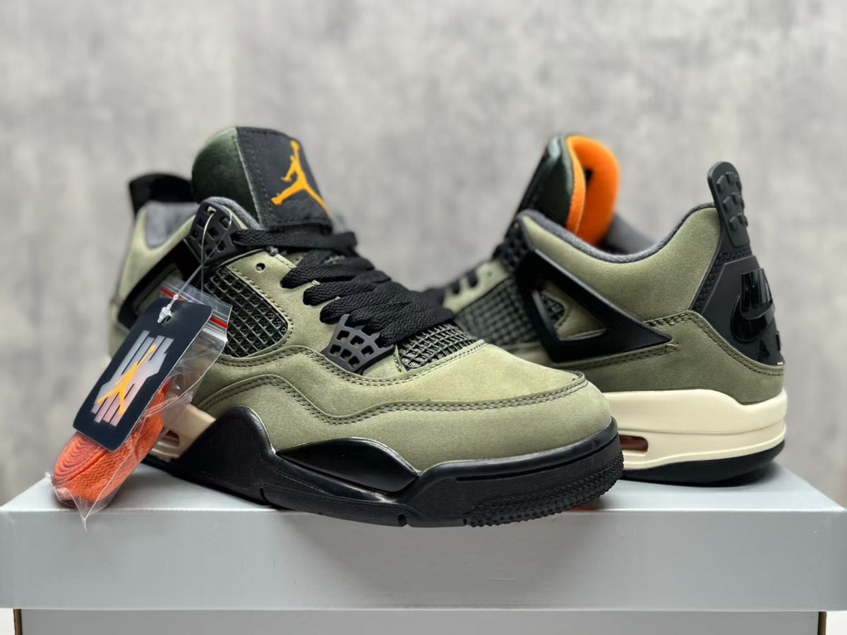 Air Jordan 4 Retro "Silk Green" – Olive, Black & Orange